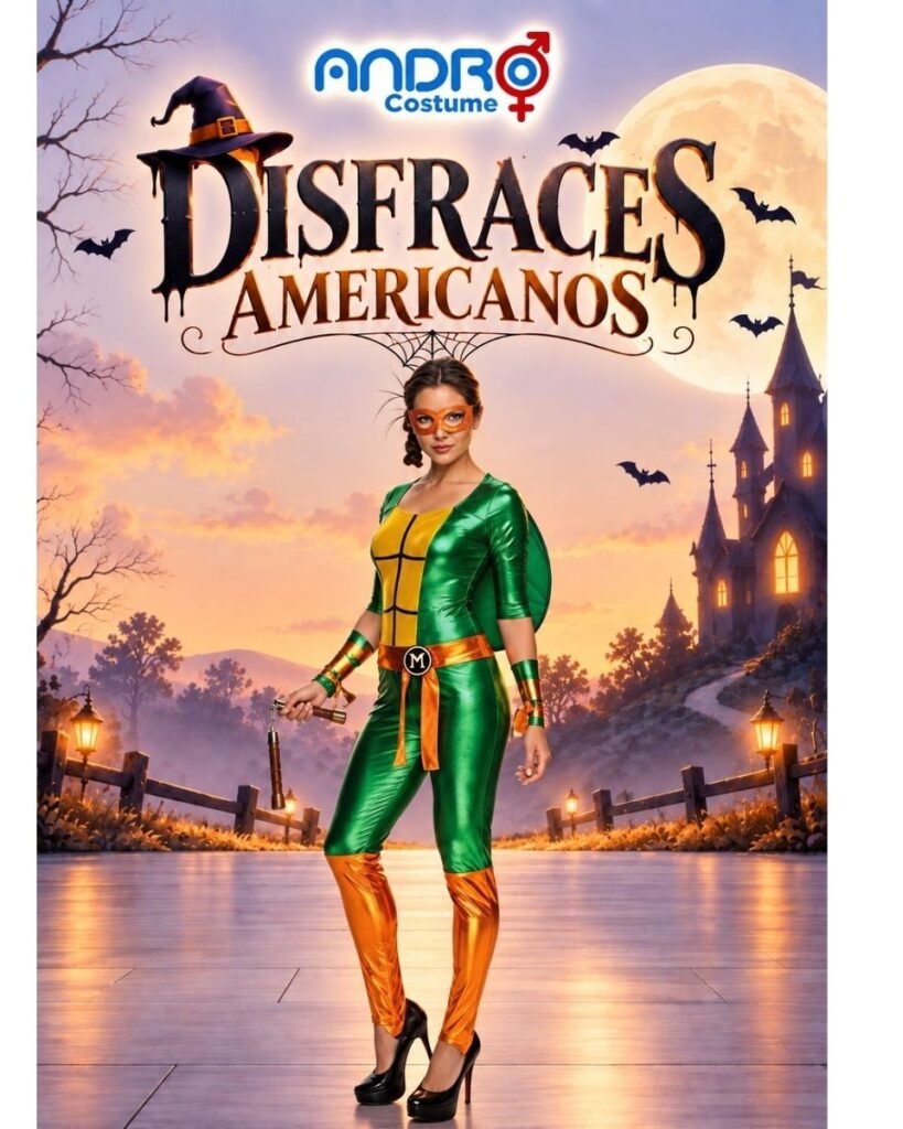 DISFRAZ MUJER TORTUGA NINJA CINTA AMARILLA- DISFRAZ AMARICANO