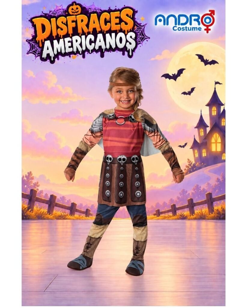 DISFRAZ NIÑA ASTRID, COMO ENTRENAR A TU DRAGON- DISFRAZ AMERICANO