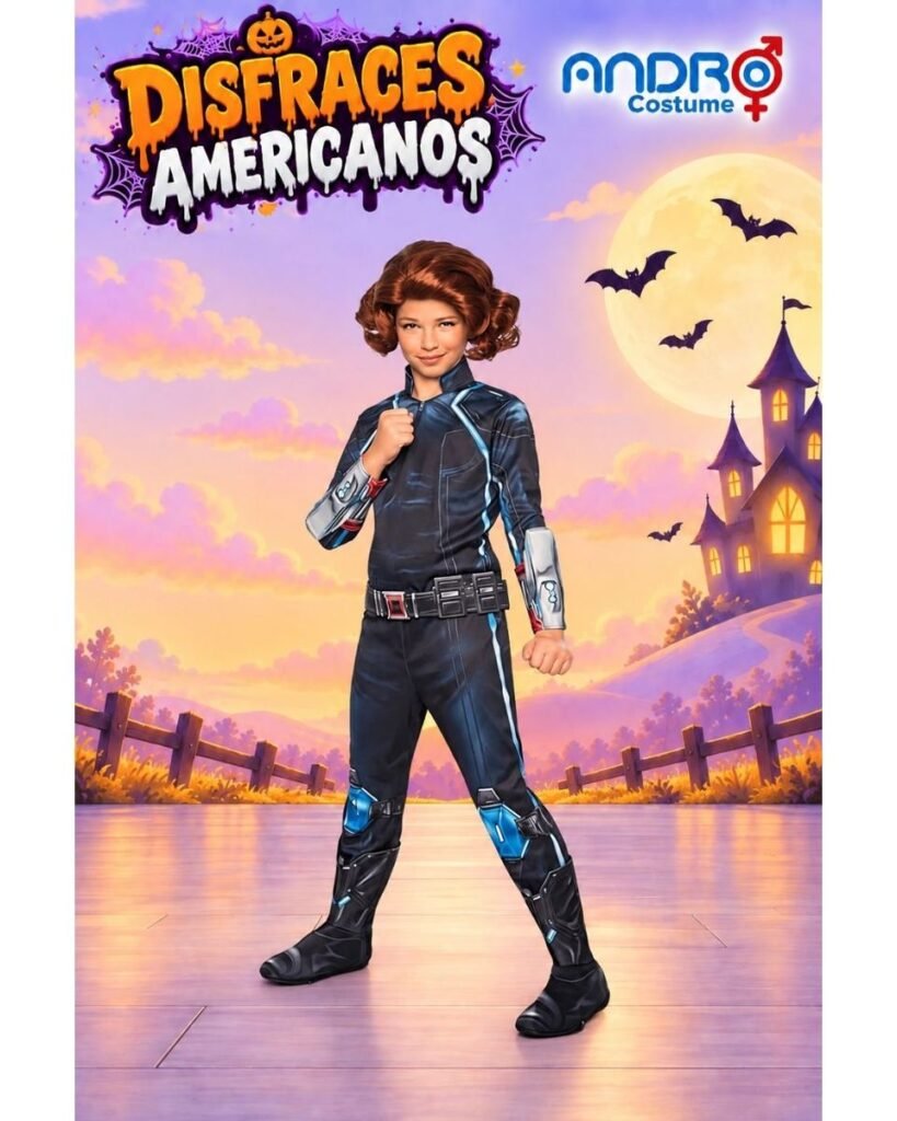 DISFRAZ NIÑA LA VIUDA NEGRA