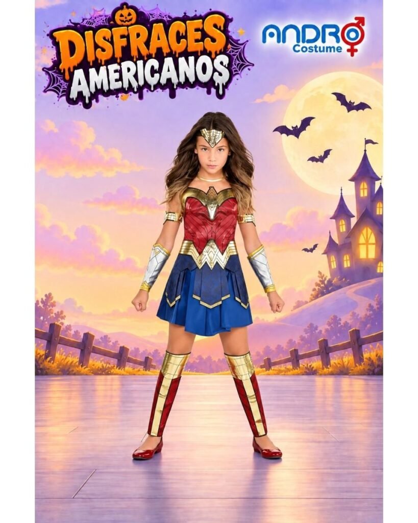 DISFRAZ NIÑA MUJER MARAVILLA- DISFRAZ AMERICANO