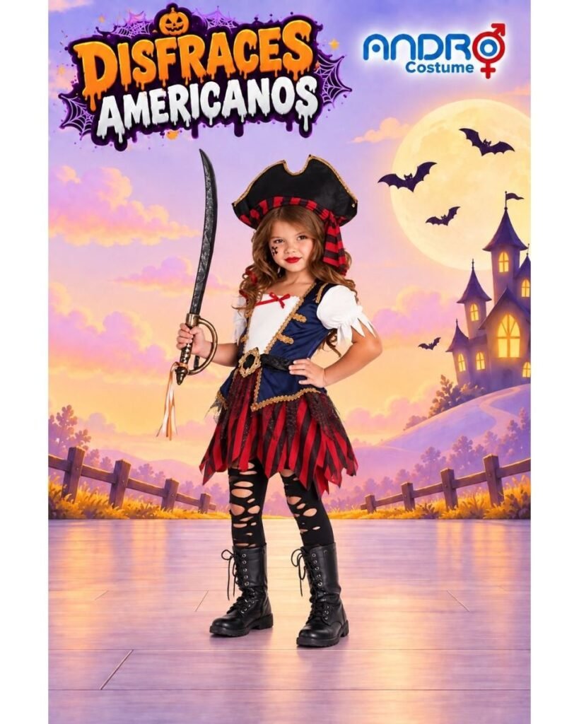 DISFRAZ NIÑA PIRATA – DISFRAZ AMERICANO