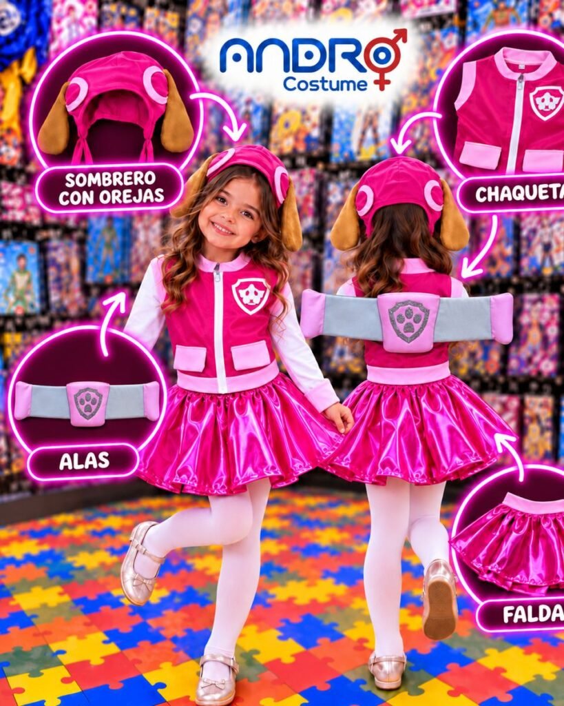 DISFRAZ NIÑA SKY PAW PATROL,