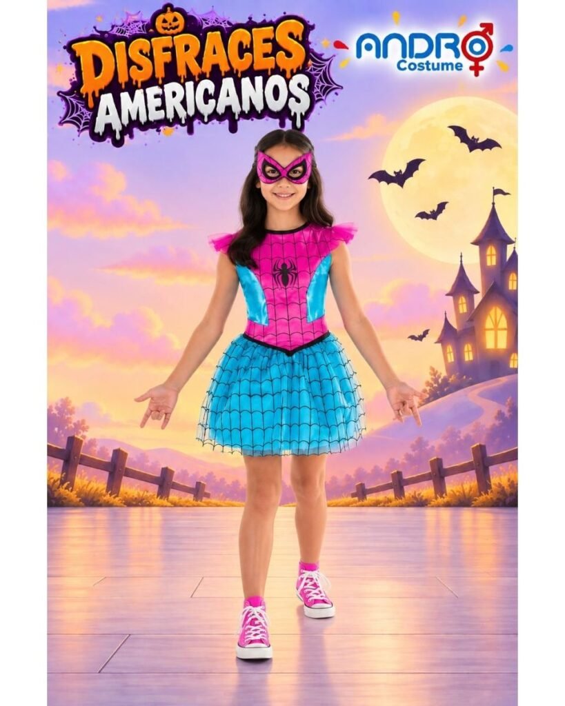 DISFRAZ NIÑA SPIDER-MAN EN VESTIDO – DISFRAZ AMERICANO