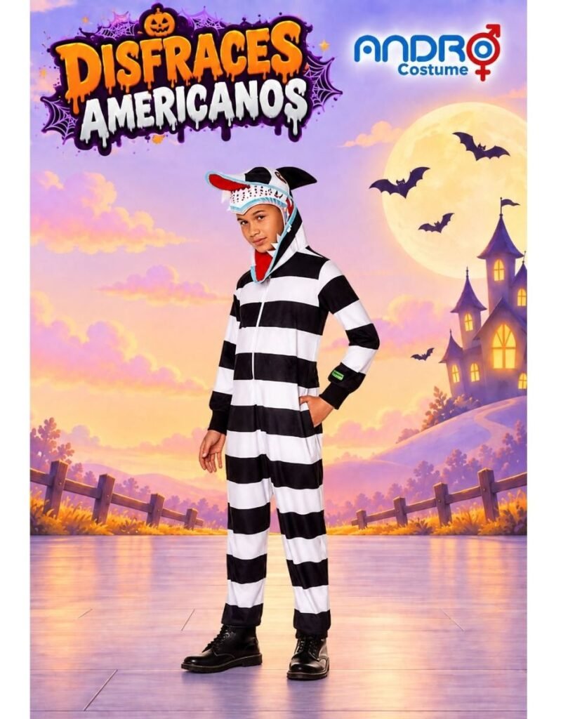 DISFRAZ NIÑO BEETLEJUICE- DISFRAZ AMERICANO