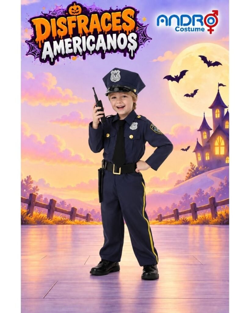 DISFRAZ NIÑO POLICIA AMERICANO- DISFRAZ AMERICANO
