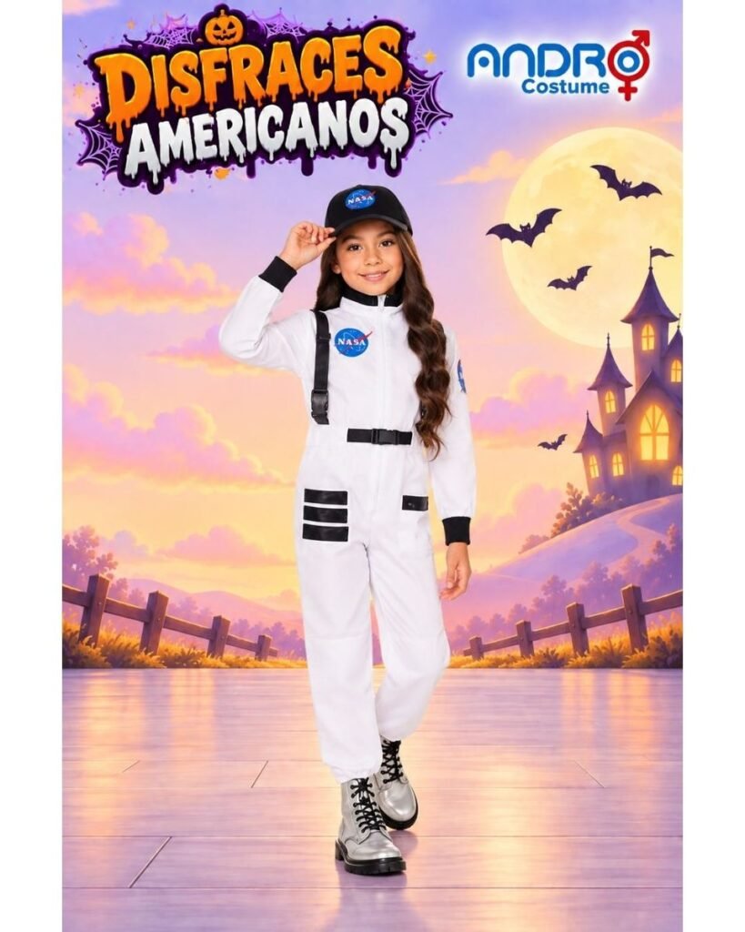 DISFRAZ NIÑO Y NIÑA ASTRONAUTA- DISFRAZ AMERICANO