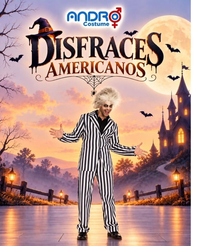 DSIFRAZ HOMBRE BEETLEJUICE- DISFRAZ AMERICANO