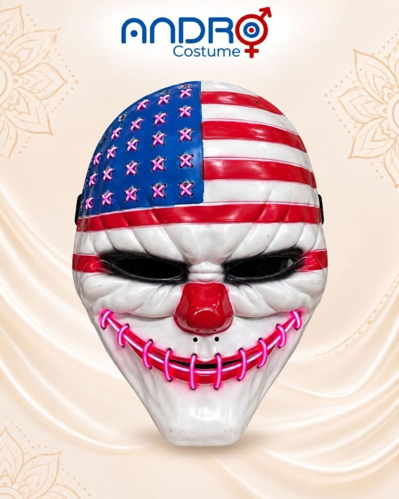 MASCARA LA PURGA BANDERA AMERICANA CON LUZ LED