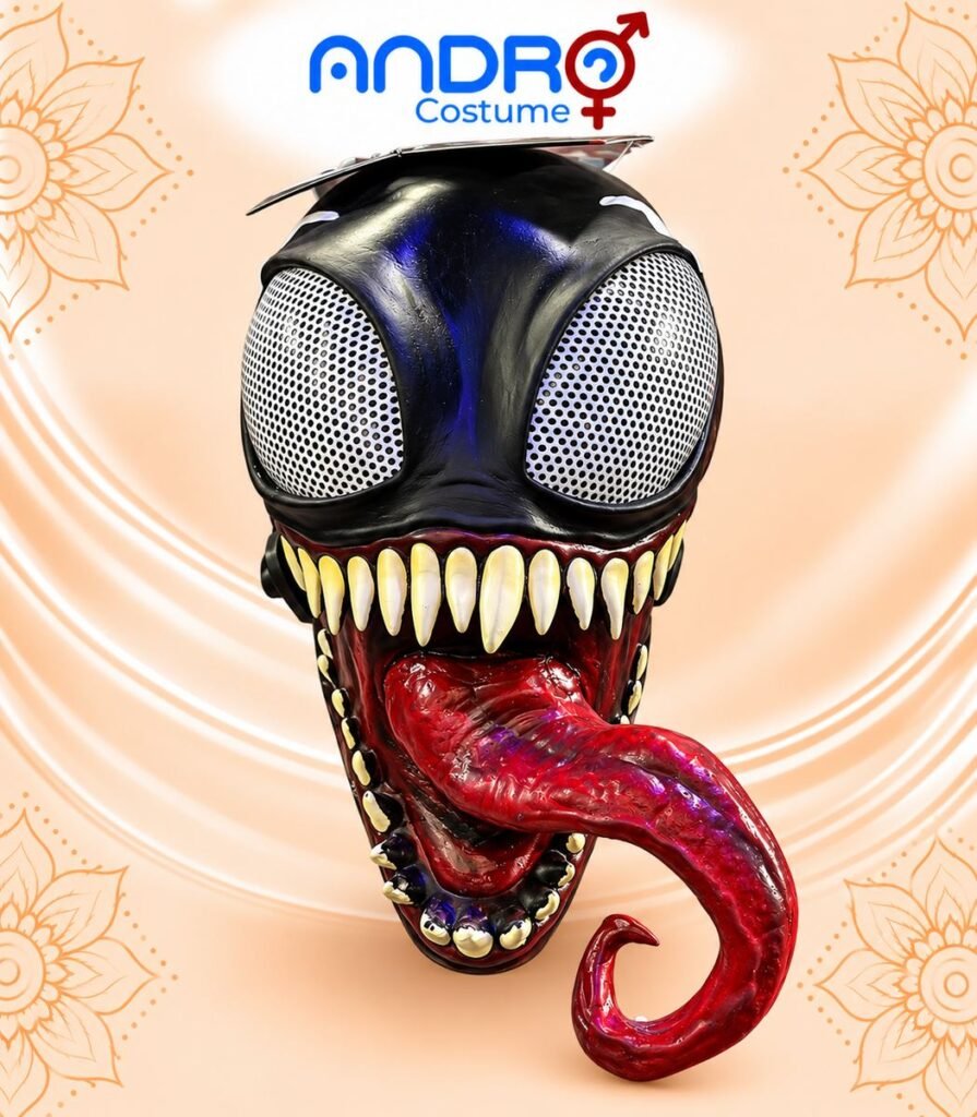 MASCARA LATEX VENOM CON LENGUA AFUERA