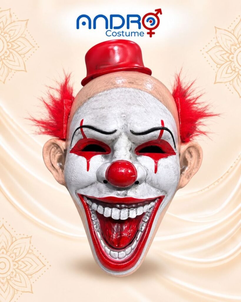 MASCARA PAYASO SOMBRERO ROJO